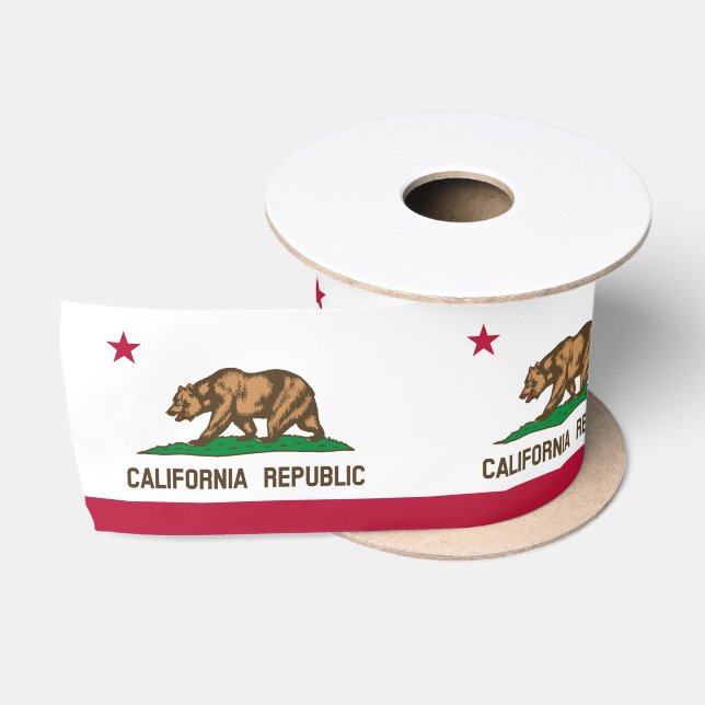 California Flag & America States USA travel/sports Satin Ribbon (Spool)