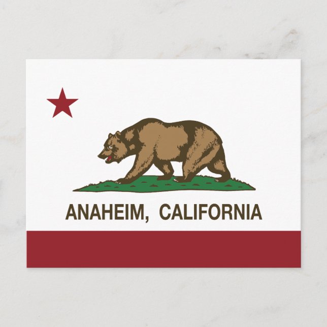 california flag anaheim postcard (Front)