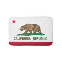 California flag bath mat | bear bathroom rug