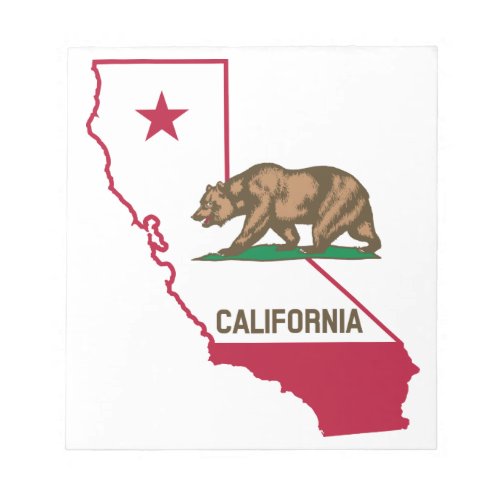 California Flag Bear Notepad