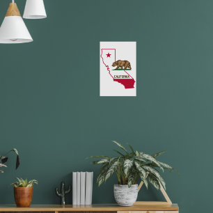 California Flag, Bear Poster