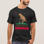 California Flag Bear Scooter Stunt Retro Scooter G T-Shirt
