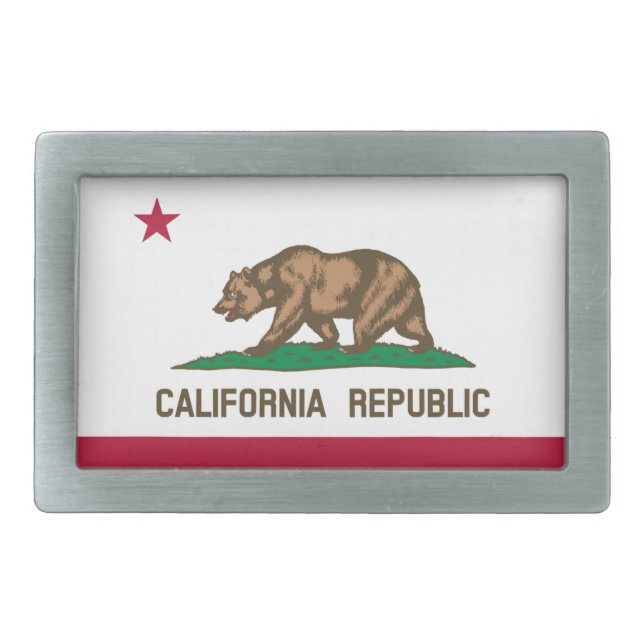 California Flag Belt Buckle (Front)