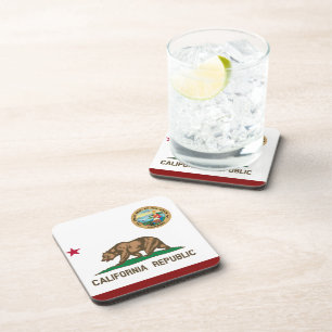 California flag beverage coaster
