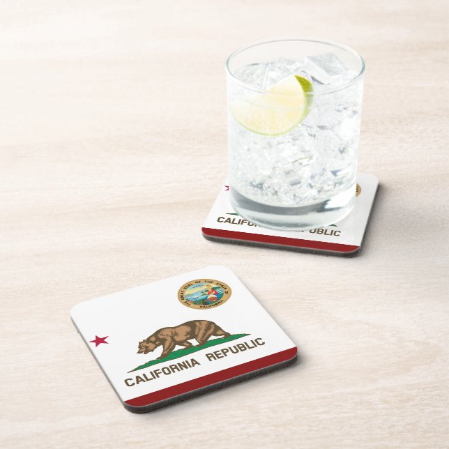 California flag beverage coaster (Right Side)