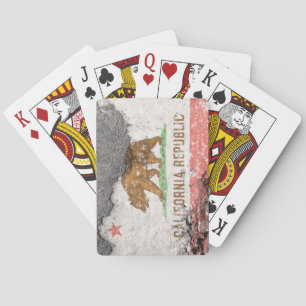 california flag brick wall poker cards