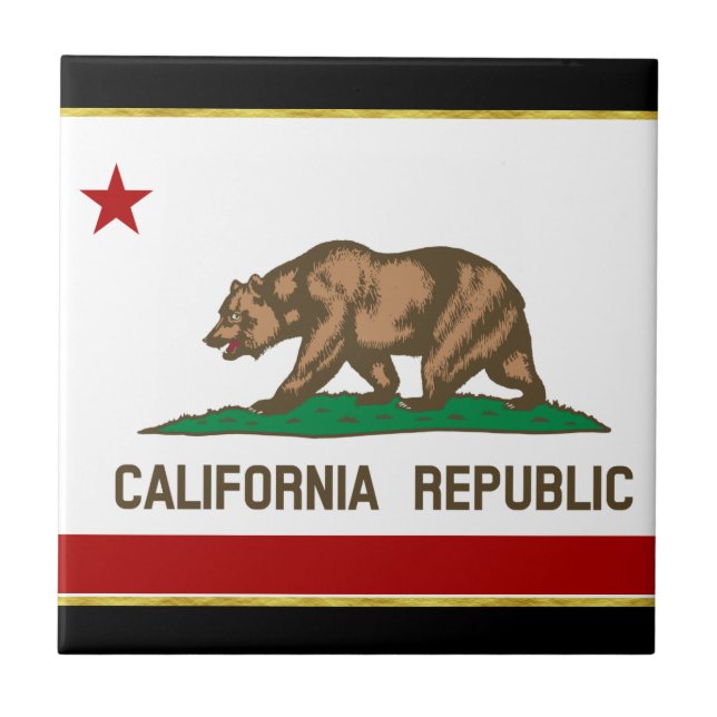 California flag ceramic tile (Front)