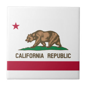 California Flag Ceramic Tile