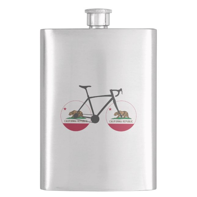 California Flag Cycling Flask (Front)