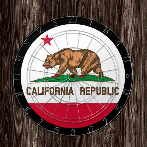 California Flag Dartboard  California game board