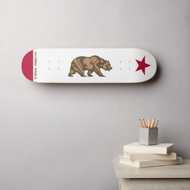 California Flag - Deconstructed Skateboard (Wall Art (Horz))