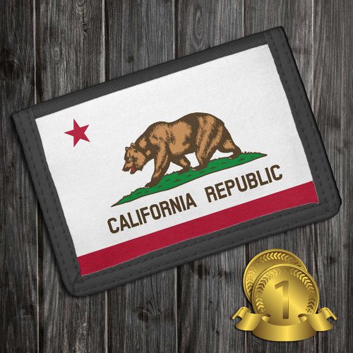 California flag fashion USA patriots  sports Trifold Wallet