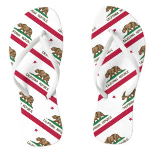 California flag flip flops
