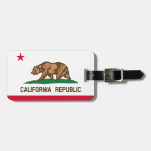 California flag for Luggage-Tag-leather-strap Luggage Tag