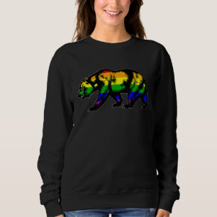 California Flag Gay Pride Bear Rainbow Cali Lgbtq Sweatshirt