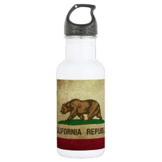 California Flag Grunge Water Bottle