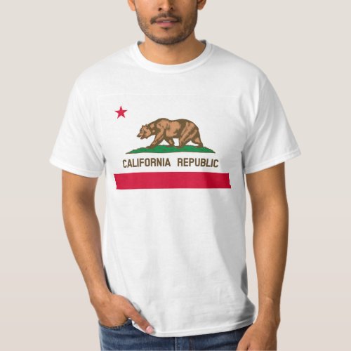 California Flag image for Mens_T_Shirt_White T_Shirt