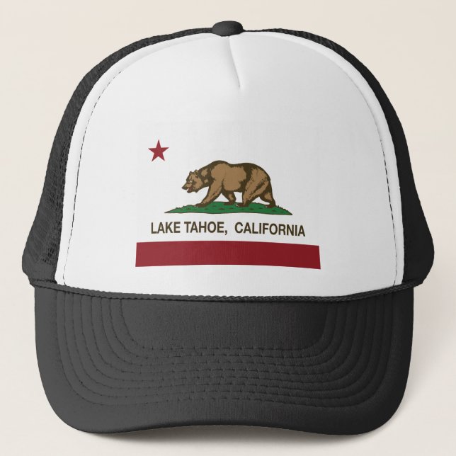 california flag lake tahoe trucker hat (Front)