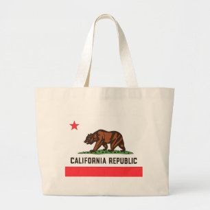 CALIFORNIA FLAG LARGE TOTE BAG
