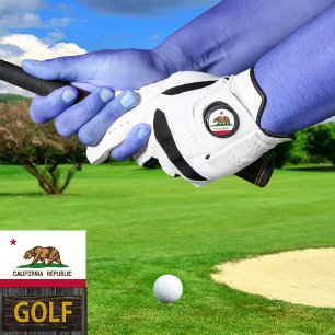 California Flag leather Golf Glove, USA / marker  Glove
