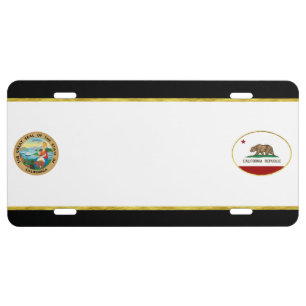 California flag license plate