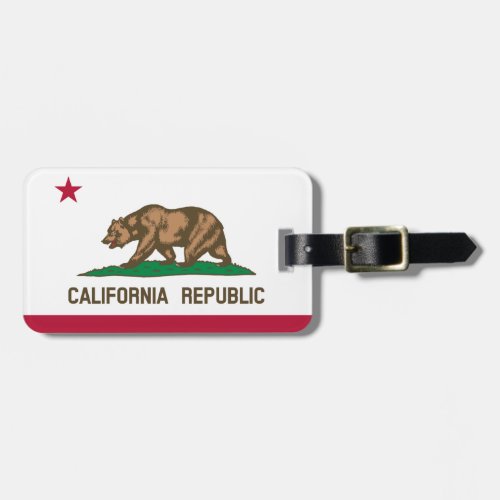 California Flag Luggage Tag
