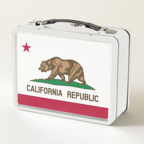 California Flag Metal Lunch Box