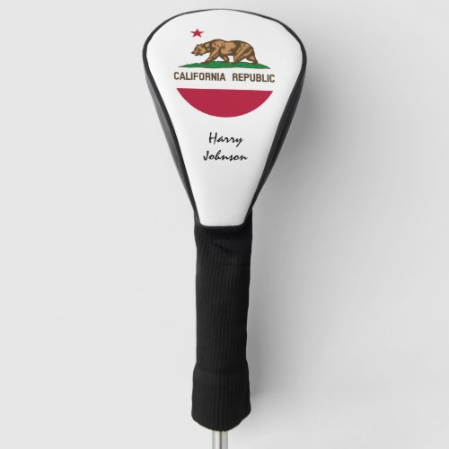 California Flag Monogrammed Golf Clubs Covers USA