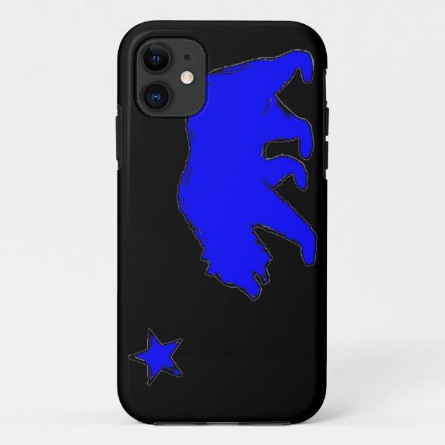 California flag neon blue bear iphone 5 case (Back)