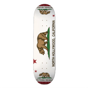 california flag north hollywood skateboard deck