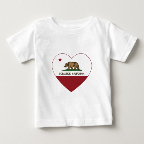 california flag oceanside heart baby T_Shirt