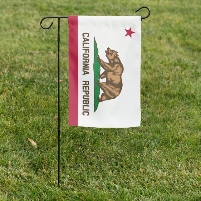 California Flag,  Outdoor, California Republic Garden Flag (In SItu)