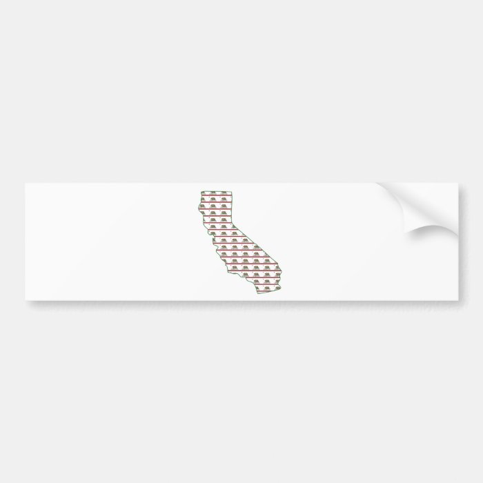 California Flag Outline Bumper Stickers