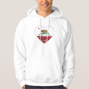 california flag paramount heart distressed hoodie