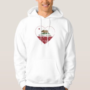 California Flag Paramount Heart Distressed Hoodie by LgTshirts at Zazzle