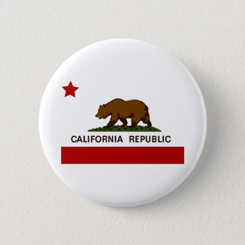 California Flag  Patriotic Button