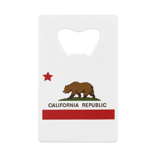 California Flag  Patriotic Credit Card Bottle Opener