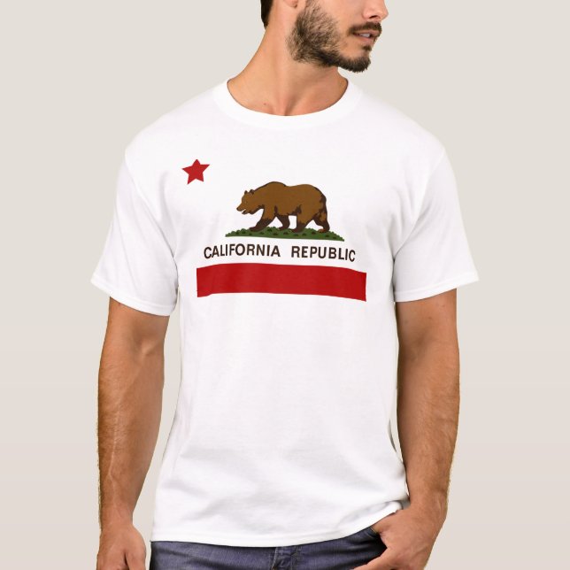 California Flag  Patriotic T-Shirt (Front)