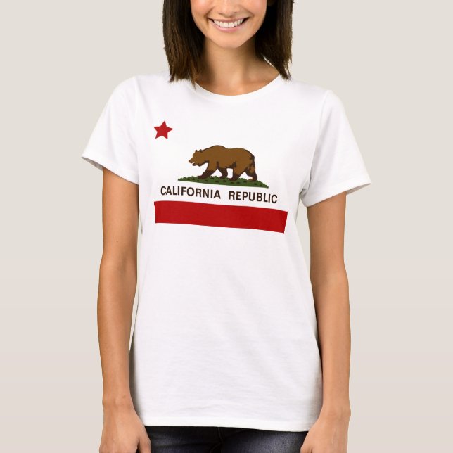 California Flag  Patriotic T-Shirt (Front)