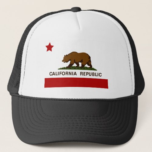 California Flag  Patriotic Trucker Hat
