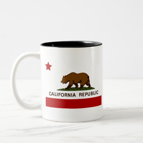 California Flag  Patriotic Two_Tone Coffee Mug
