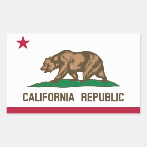 California Flag Rectangular Sticker