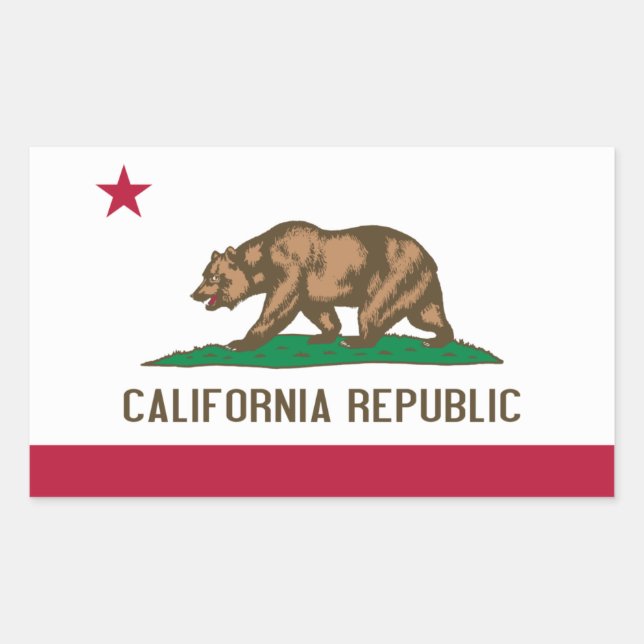 California Flag Rectangular Sticker (Front)