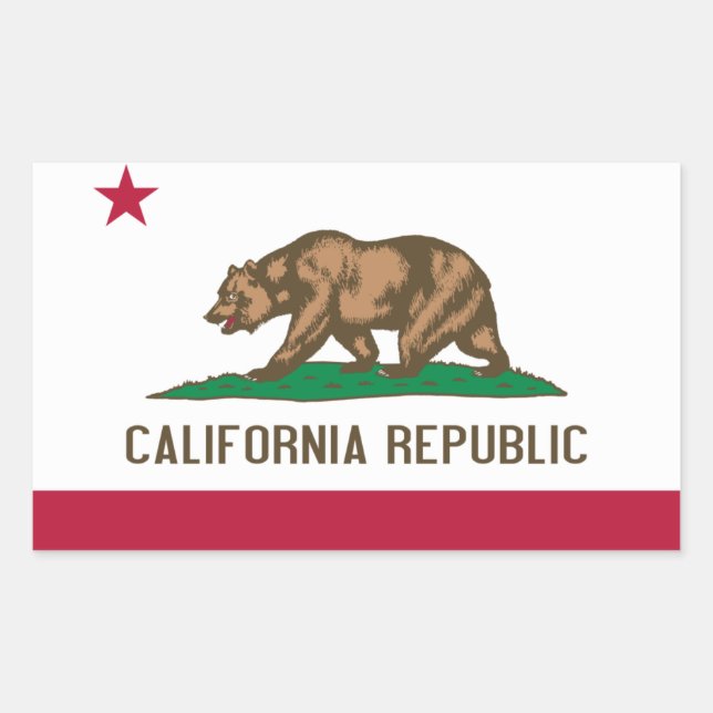 California Flag Rectangular Sticker (Front)