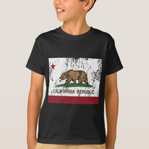 california flag republic distressed T_Shirt