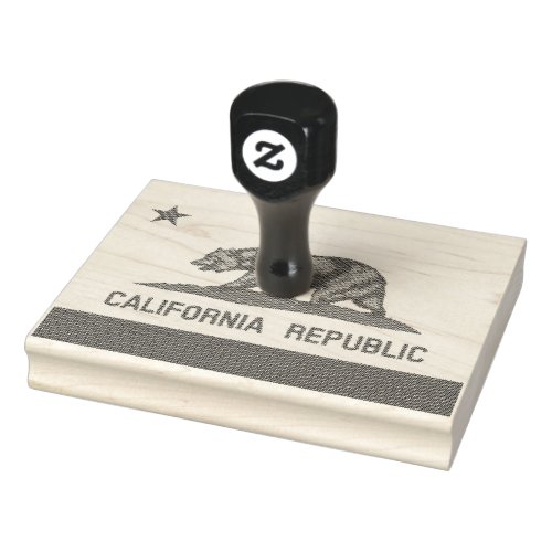 California Flag Rubber Stamp