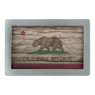 California Flag Rustic wood Belt Buckle