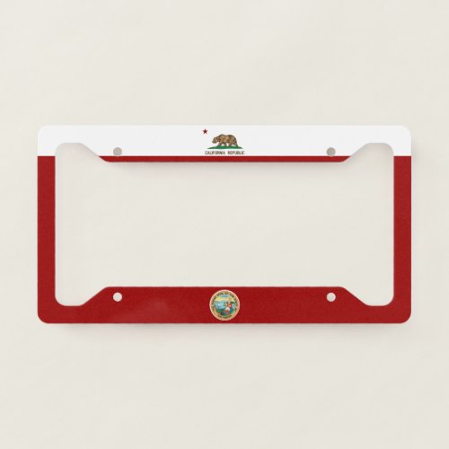 California flag_seal license plate frame