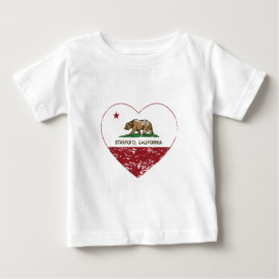 california flag stanford heart distressed baby T-Shirt
