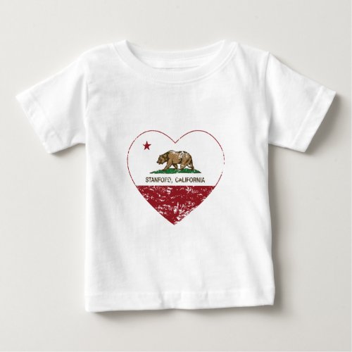 california flag stanford heart distressed baby T_Shirt